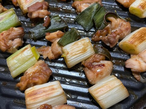 オーブンで焼く♪鶏肉とネギの焼き鳥風